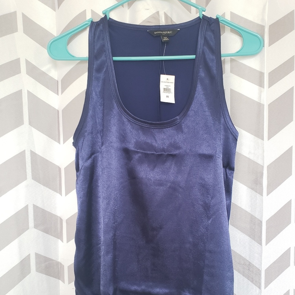Banana Republic Shiny Sleeveless Blouse